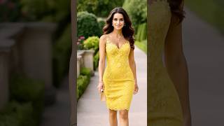 Golden Elegance ✨ Stunning Yellow Dresses Lookbook | Fashion Shorts 2025