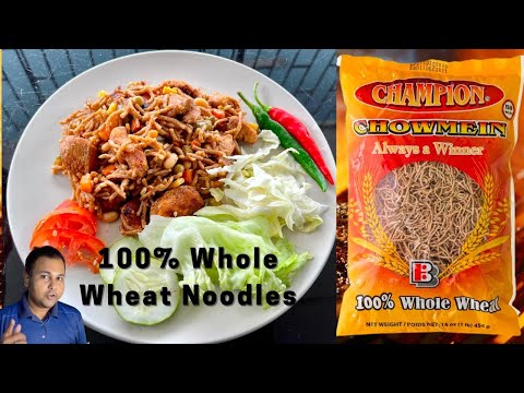 100% Whole Wheat Chowmein with chicken breast. Chowmein from Champion Foods #HighestQuality