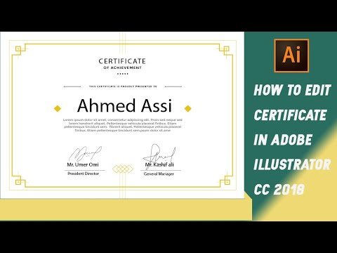 How to Edit Certificates Mockup Design In Adobe Illustrator CC 2018/ Graphic Illustrator tutorials