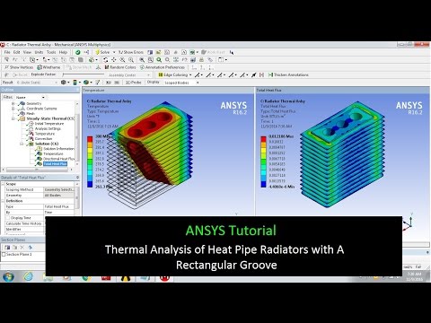 Thermal Analysis of Heat Pipe Radiators with A Rectangular Groove - ANSYS tutorial - 2018