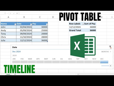 How to use Pivot Table And Timeline in EXCEL 2024 | #excel