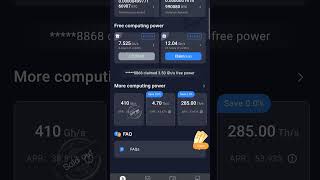 Bitcoin mining app showcase 2 with proof of withdraw #bitcoinminingappforandroid #cryptocurrency