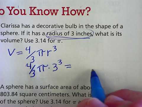 Lesson 8.4 Volume of a Sphere
