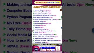 Top Computer Courses In Free Gurukul - June 2025 Batch #announcement #technology #ytshorts #yt