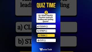 MySQL MCQs | MySQL Questions & Answer | Tpoint English
