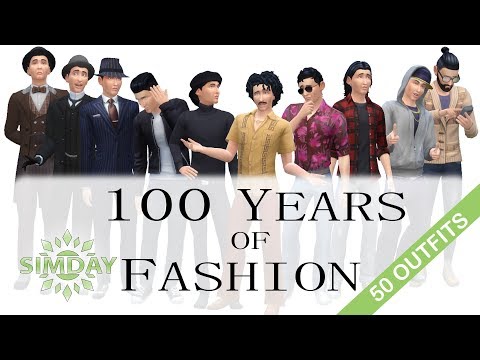 The Sims 4: Mortimer Goth Tries 100 Years of Fashion Trends (No CC)