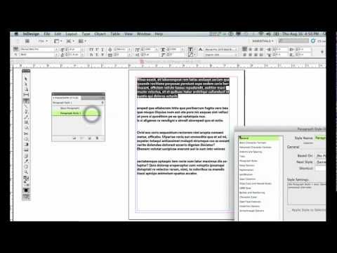 InDesign 10 - Paragraph Styles - Basic Drop Caps - Quick Apply for Paragraphs