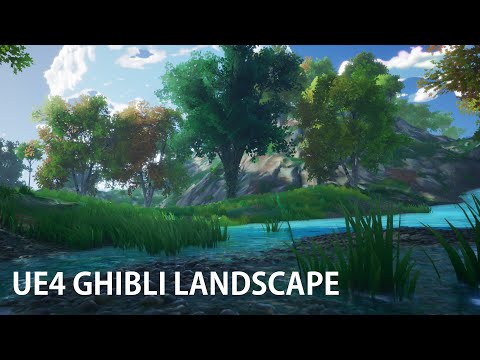Unreal Engine 4 Ghibli Style Landscape Demo