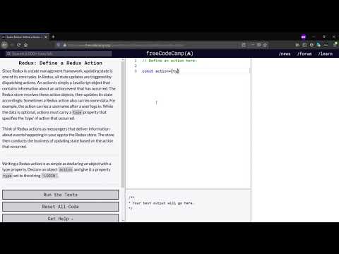 Learn Redux  Define a Redux Action-freeCodeCamp org(Day-16)