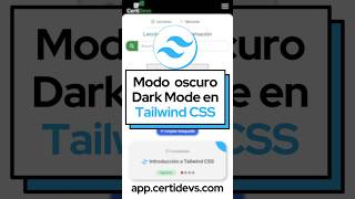TailwindCSS Modo oscuro o dark mode con muy poco código en Frontend