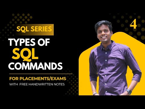 4. Types of SQL Commands || SQL series || For placements and exams || With free handwritten notes
