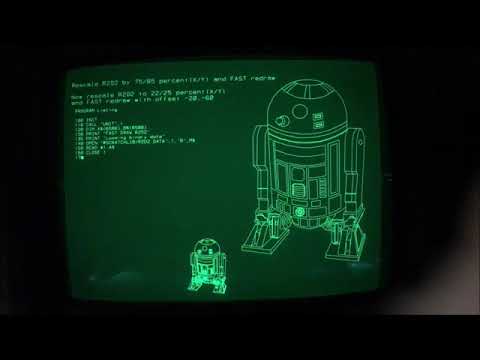 Tektronix 4054A - R2D2 vector graphics demo