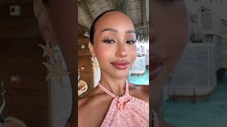 Glittery peach lip combo 🧡 Kylie cosmetics lip liner - cocoa & Fenty gloss - c u in Maui #makeup