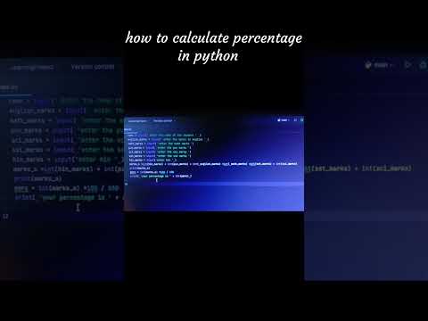 percentage calculation program in python for beginners#pythonprogramming#coding