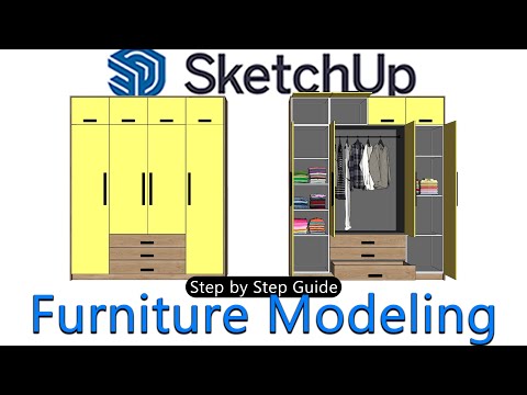 How to model Wardrobe in SketchUp