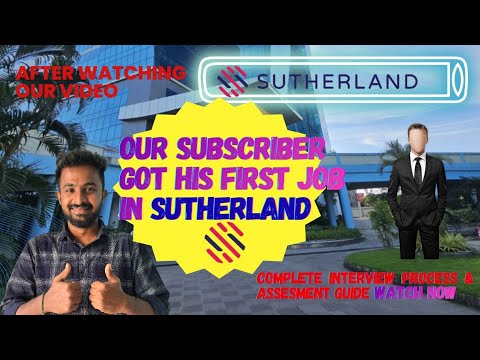 Subscribe secured first job after watching our video in Sutherland /interview& Assesment guide #job 