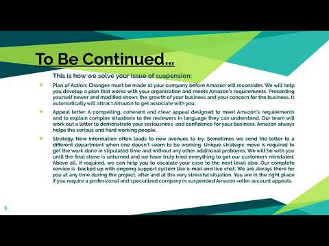 Amazon Reinstatement Services