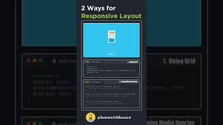 How to Create Responsive Layouts with CSS Grid, Flexbox, and Media Queries #shorts #shortsfeed