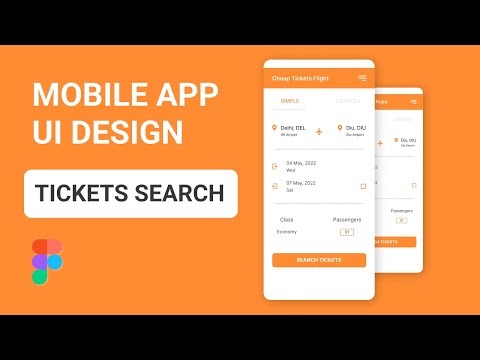 Mobile app design in Figma | APP Design | UI/UX | UI Design for Tickets Search | Creative UI Graphic