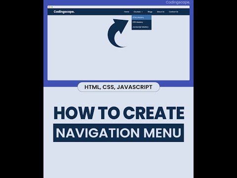 How to Create Navigation Menu Bar using HTML, CSS & Javascript 🔥 | Codingscape #shorts