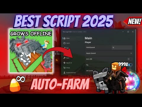 NEW GROW A GARDEN UPDATE! BEST AUTO FARM SCRIPT OCTOBER 2025 🎃