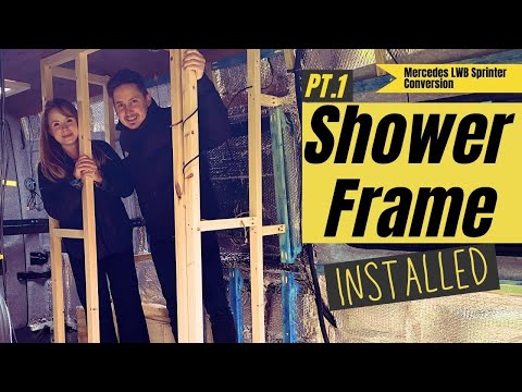 Van Build Shower : Installing the Shower Framing
