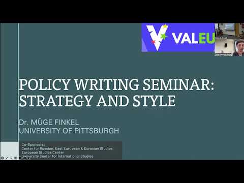 ValEUs Policy Writing Workshop: Strategy and Style