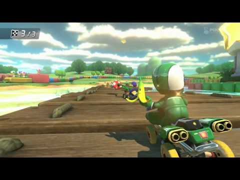 Wii U - Mario Kart 8 - (SNES) Donut-Ebene 3