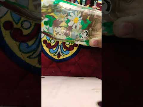 glass bottle painting#led lights #bottle art#short video🫙