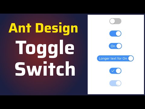 How to use Ant Design Toggle Switch Component in ReactJS |  Ant Design Toggle Switch Tutorial