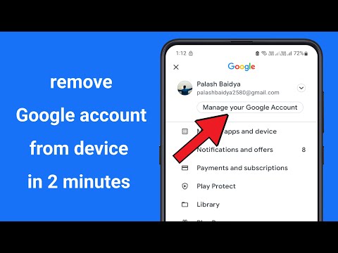 How to remove gmail account from android