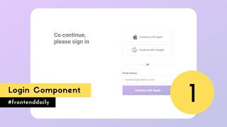 #frontenddaily 1 - Login Tasarımı