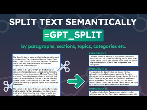 Split your text with GPT for Sheets