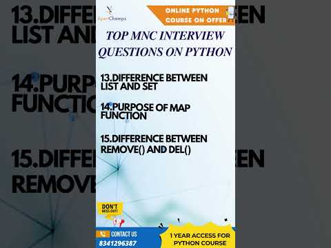 Top Python Interview Questions part-4| XpertChamps Insights