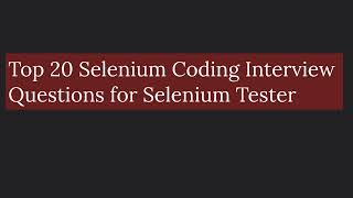 QA Engineer - Most Asked Selenium Interview Questions and Answers #jobrefer4u #selenium #qaengineer