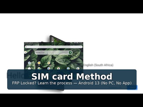 Google Account Bypass Android 13 All tablets | Rizzen Novatab S1 Pro FRP unlock l SIMCard Method