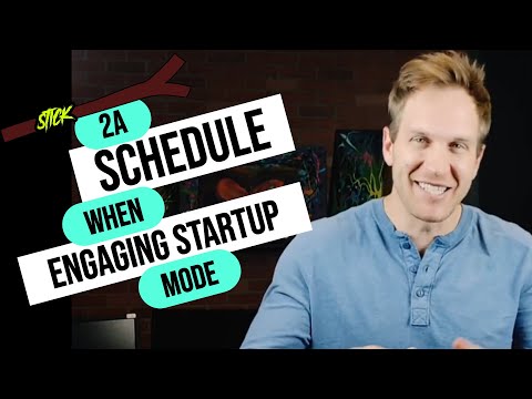 Sticking to a schedule or regimen when starting a business