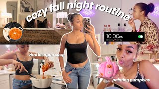 Cozy Fall Night Routine 🍂 | Living Alone in My 20s | cooking + relaxing + self care