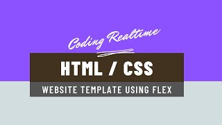 Website template in HTML / CSS using flex