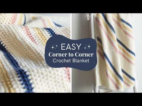Easy Corner to Corner Crochet Blanket