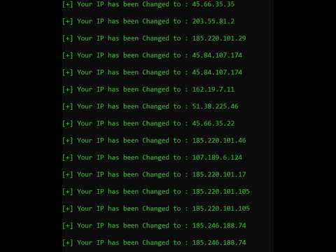 Anonymous Auto Tor Proxy IP Changer