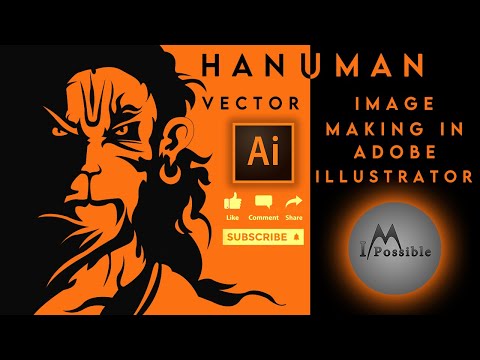 Hanuman vector image making in adobe illustrator,adobe illustrator tutorials