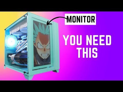 Every gaming pc needs this! | The ALL IN ONE gaming pc | PC case monitor mod (Flip 14)