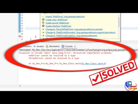 How to fix WebDriver Cannot Be Resolved to a Type error | Selenium Java Common Error FIX | Hindi