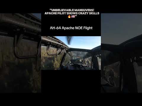 “Unbelievable Maneuvers! Apache Pilot Shows Crazy Skills🔥🇺🇸 #militaryaviation #automobile #military