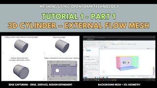 Meshing with snappyHexMesh | Tutorial 1-Part 1 | 3D Cylinder – External flow mesh