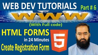 Html Registration Form | html form design | html input types | html form action |HTML Tutorial # 06