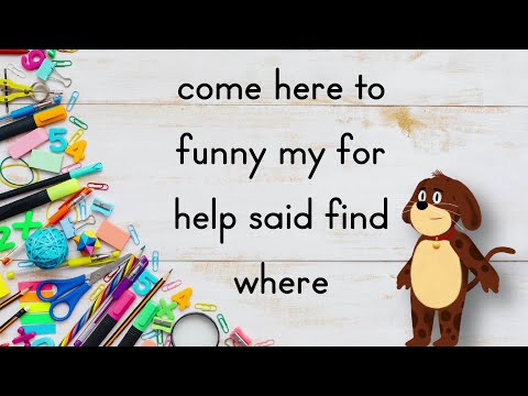 Beginnning Sight Words Part 4