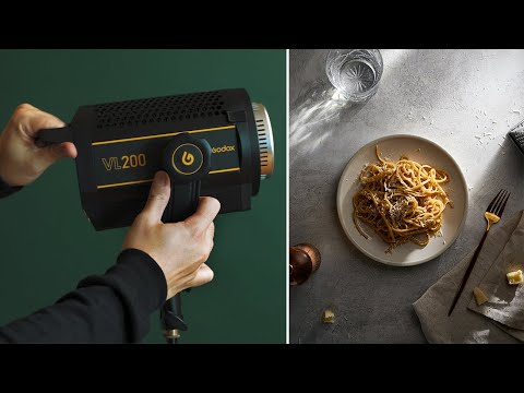 How I use CONTINUOUS LIGHT with Flash for Food Photography | Godox VL200
