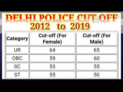 DELHI POLICE PREVIOUS YEAR CUT OFF,2012 to 2019 ,DP CUTOFF , LATEST CUTOFF DELHI POLICE,DELHI CUTOFF